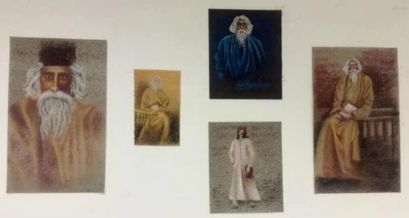 Historische Fotografie oder Porträt von Rabindranath Tagore in seinen späteren Jahren