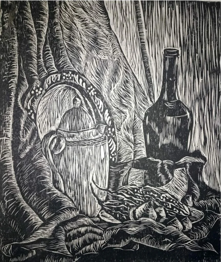 Still Life — Woodcut