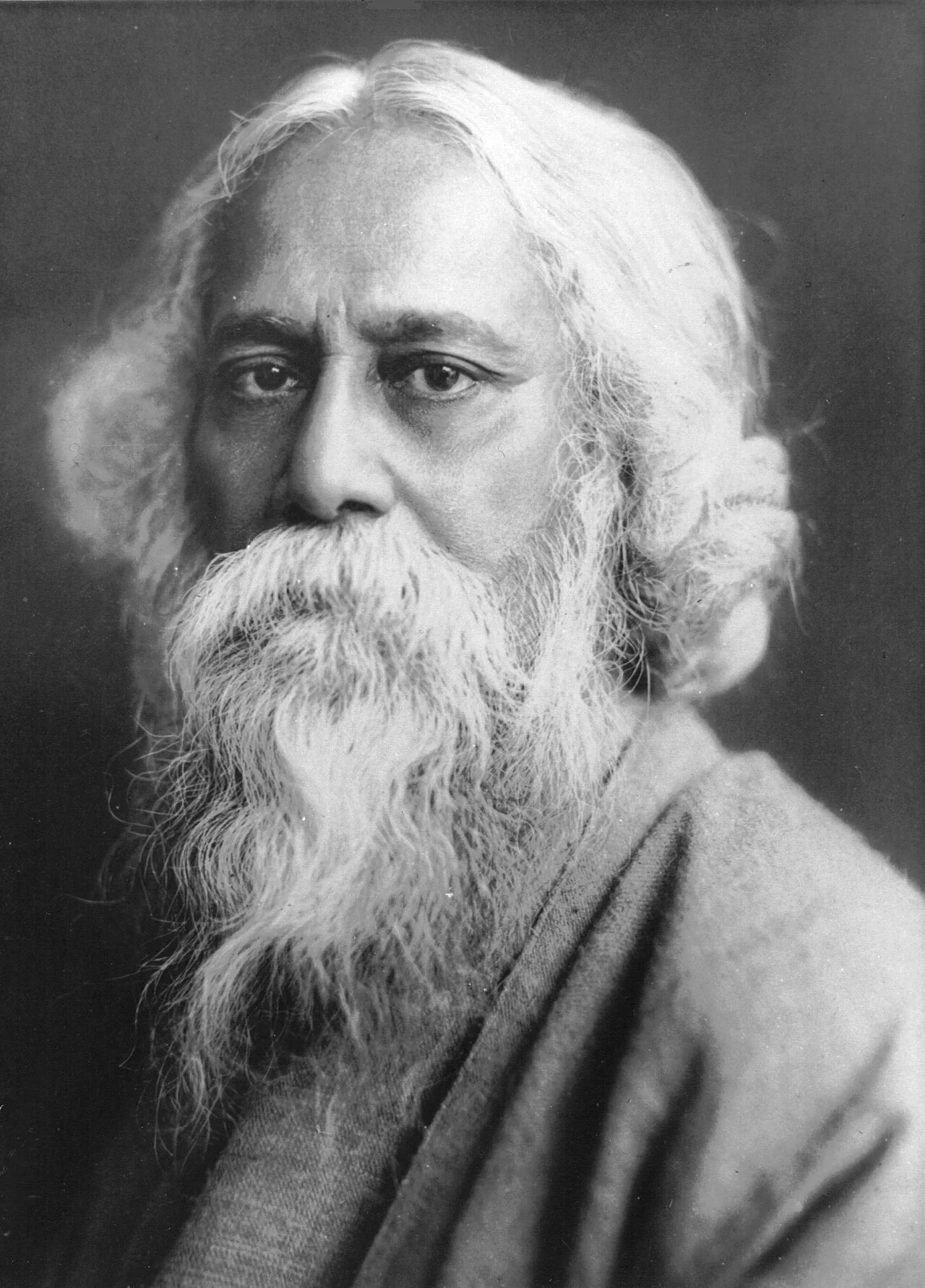 रवींद्रनाथ टैगोर का चित्र, बंगाली कवि और नोबेल पुरस्कार विजेता