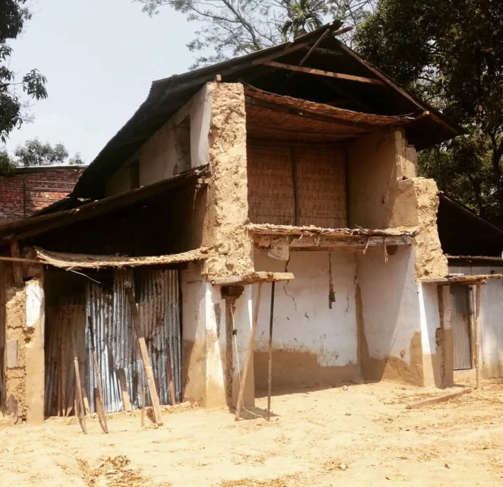 Maison du village; l'architecture du Bangladesh