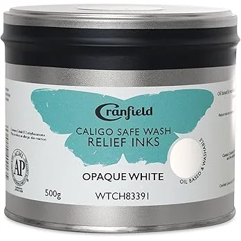 Cranfield Caligo Safe Wash relief printing ink for linocut on paper